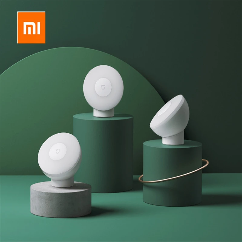 Новый светодиодный индукционный ночник Xiaomi Mijia 2 лампы с регулируемой яркостью