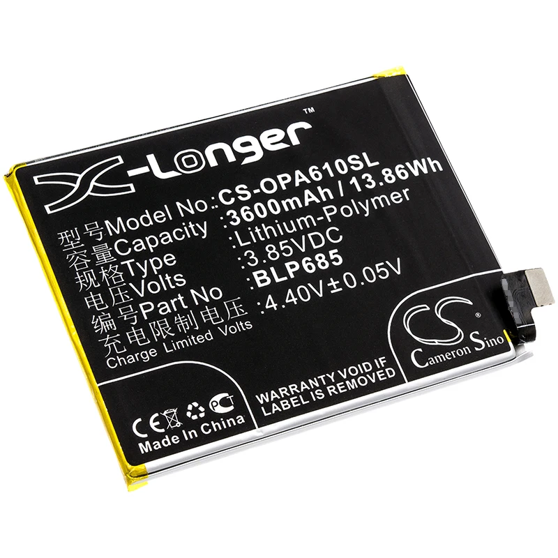 

UPGRADE Cameron Sino Battery For OnePlus BLP685