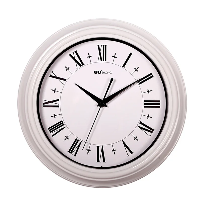 

12 inch modern clocks simple round wall clock clock mute living room decoration quartz clock fashion rural wall clock