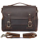 Мужской деловой портфель Luufan, винтажная сумка-мессенджер из натуральной кожи Crazy Horse для 15-дюймового ноутбука, сумка-тоут для офиса