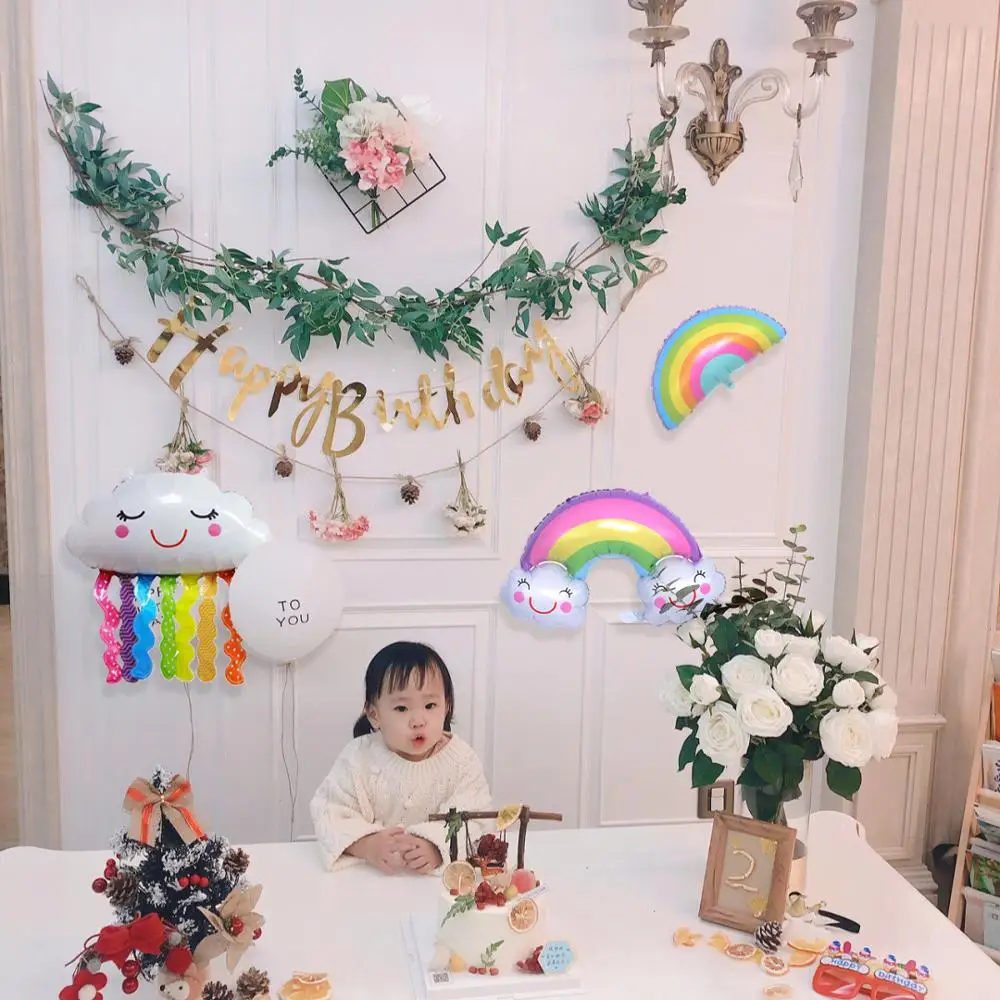 1PCS Smile Sun Moon Rainbow Smiley Cloud Foil Balloon Helium Boy Girl Birthday Party Baby Shower Kindergarten kid toy decoration | Дом и сад