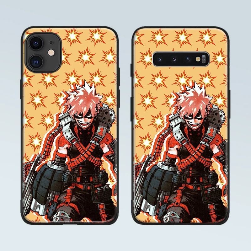 katsuki bakugo anime phone case cover shell for iphone se 6s 7 8 plus x xr xs 11 pro max samsung s note 8 9 10 20 plus ultra free global shipping