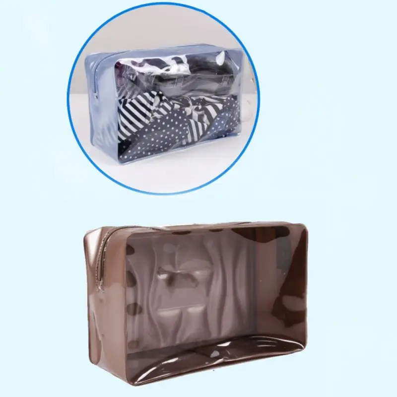 

Swimming Storage Bag Large Capacity Waterproof Zipper PVC Swimsuit Handbag Beach Organizer For Camping Fishing Climbing