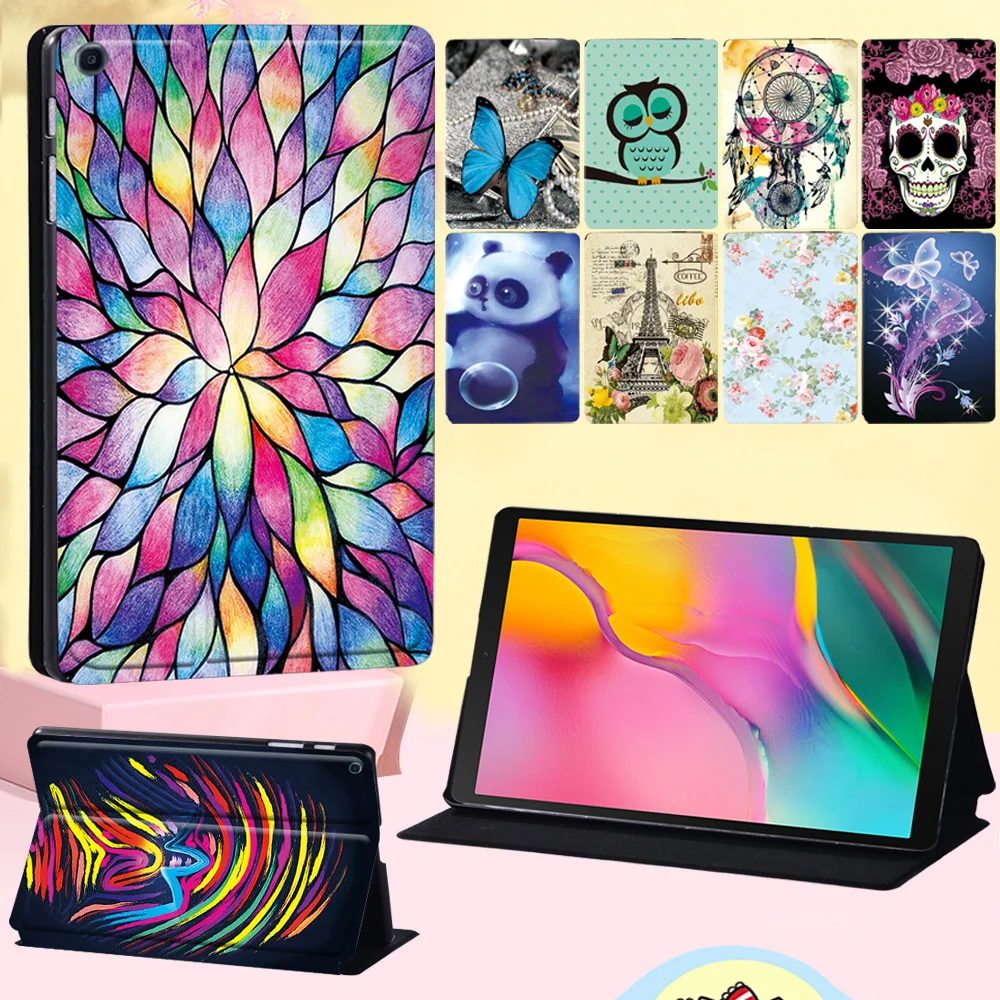 

For Samsung Galaxy Tab A 8.0 2019 T290 T295 Old Flip Tablet Case Old Image Series Leather Stand Cover Case 8 Inch + Stylus