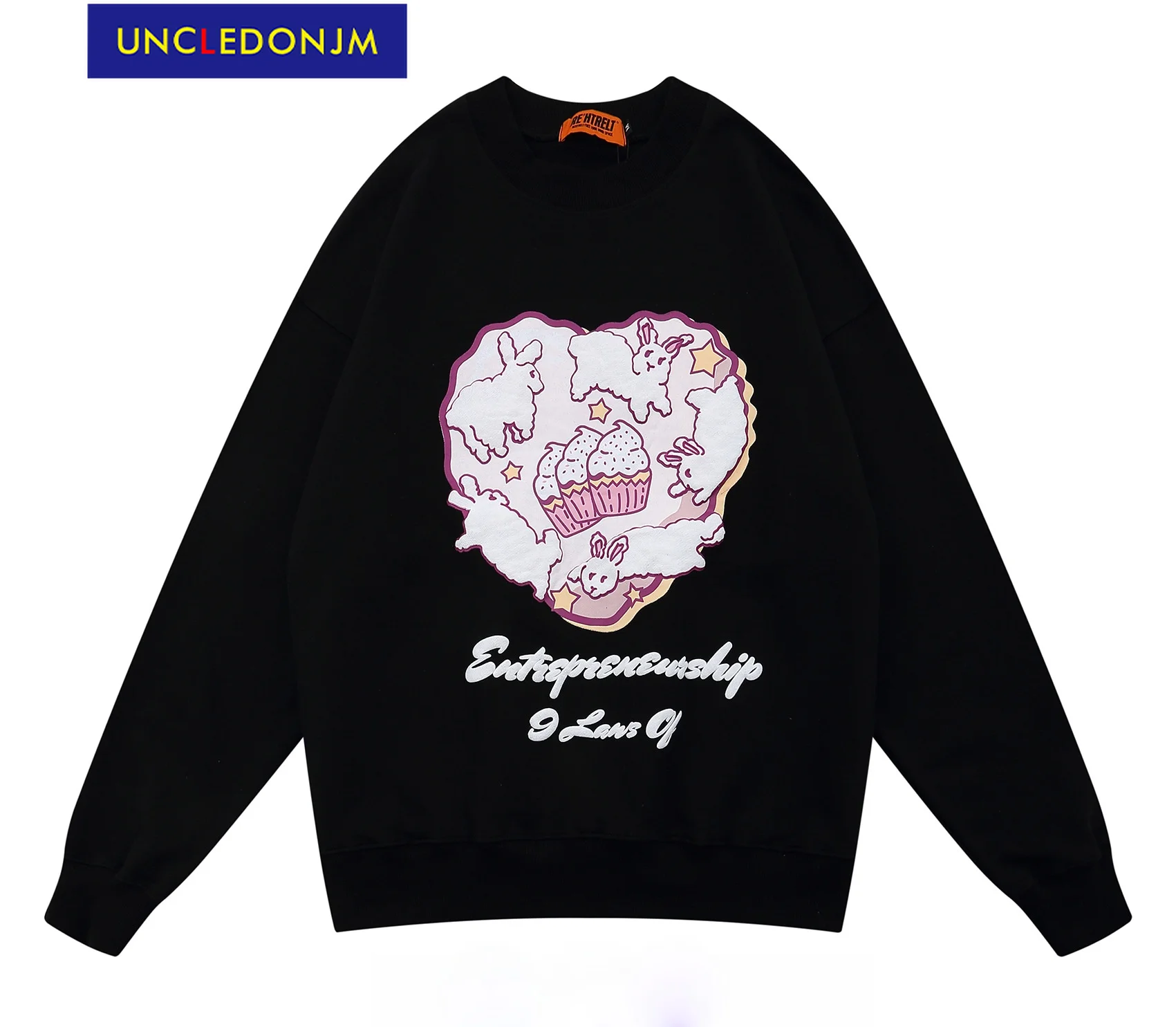 

UNCLEDONJM Sweatshirt harajuku japanese streetwear men Autumn And Winter men clothing couple clothes boys sweatshirts 2021 F707