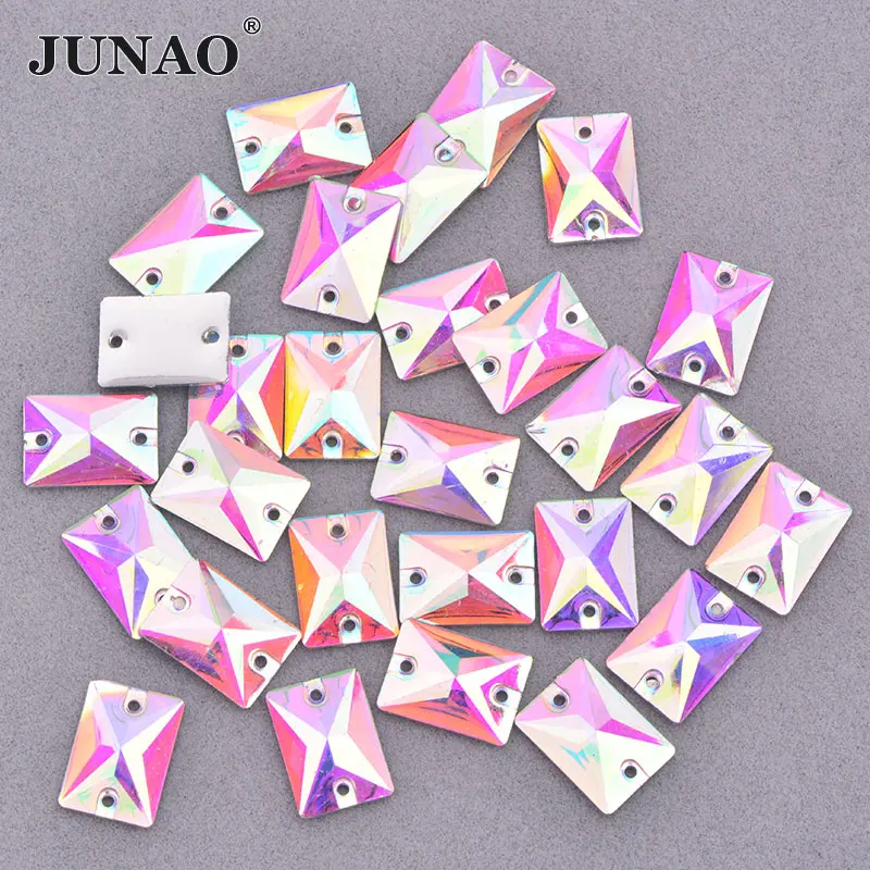50pcs 13x18mm JUNAO 7*15 мм пришить Кристалл AB с лошадью из стразов глаз аппликация из страз Flatback смолы кристалл камни для одежды Ювелирные изделия ремесла - Цвет: 50pcs 13x18mm