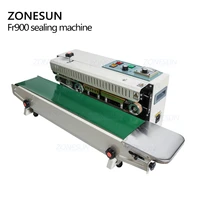 ZONESUN FR-900 Automatic Continuous film sealing machine plastic bag package machine Expanded food band sealer