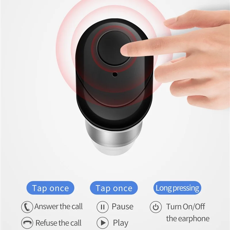 TWS 5.0 Noise Reduction Bluetooth Headset Single Into the ear Low Power Comfortable Sweatproof Wireless with Microphone | Электроника