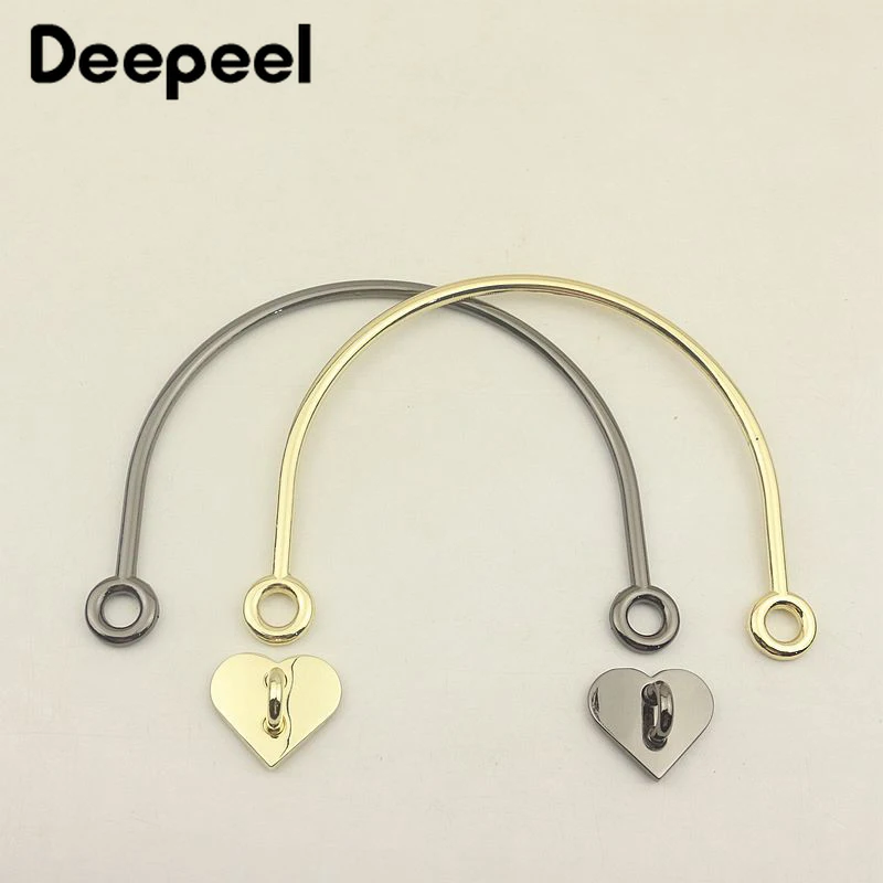 Deepeel 2 шт. металлическая ручка для сумки пряжки Для женщин из натуральной кожи