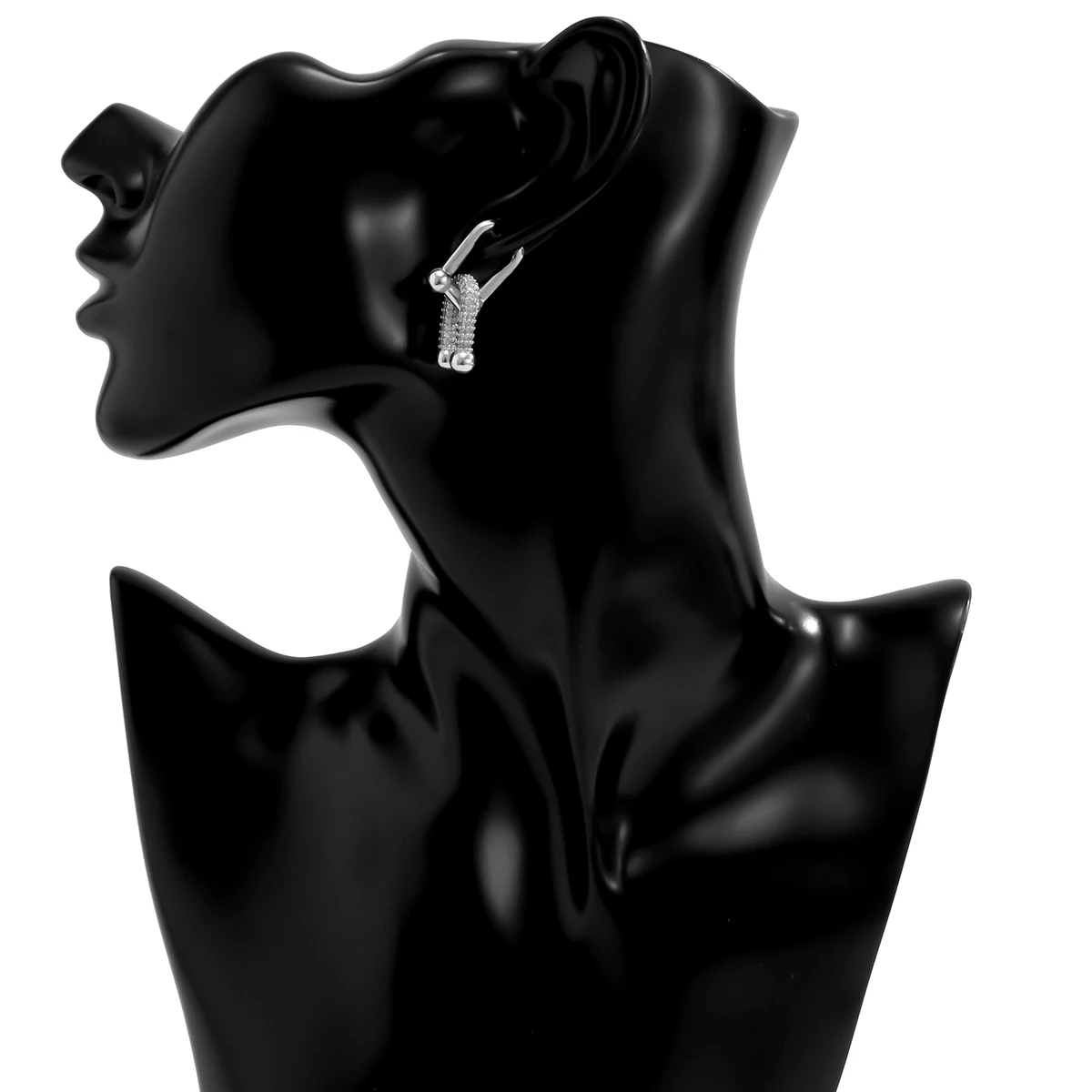 

KunJoe 2021 New Luxury Shiny Hollow Rhinestone Drop Earrings Pendant Fashion Geometric Earring For Women Wedding Bohemia Jewelry