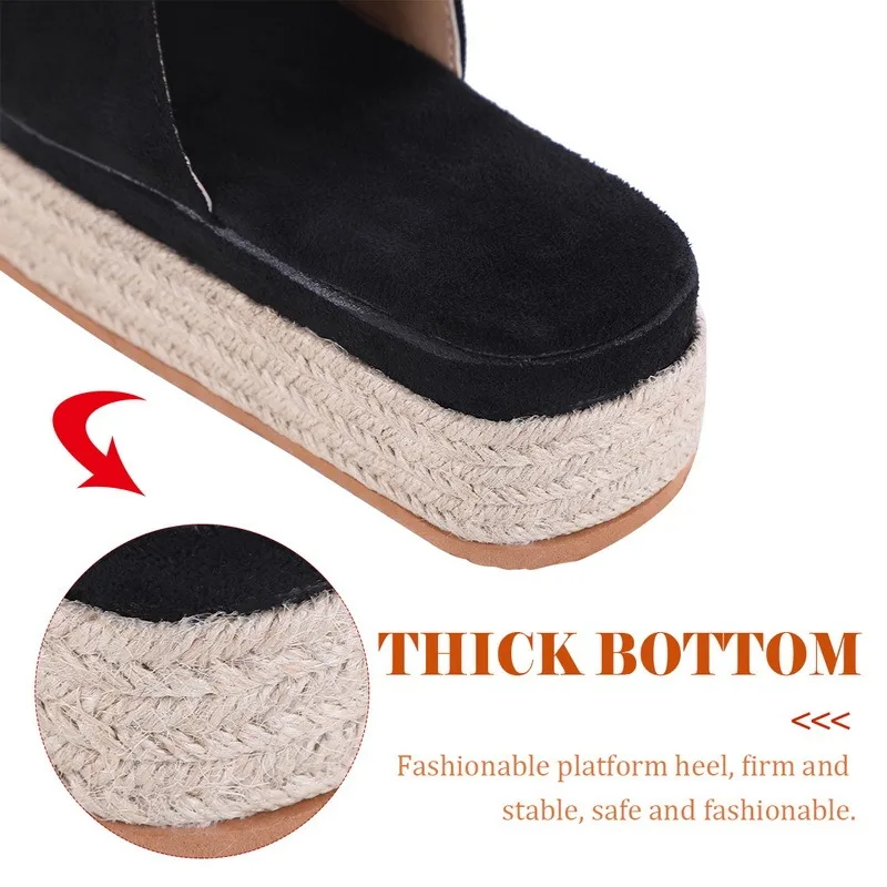 

Women Thick Bottom Sandals 2021 Solid Color Platform Slippers Ladies Summer Beach Slides Outdoors Fashion Open PeepToe Shoes