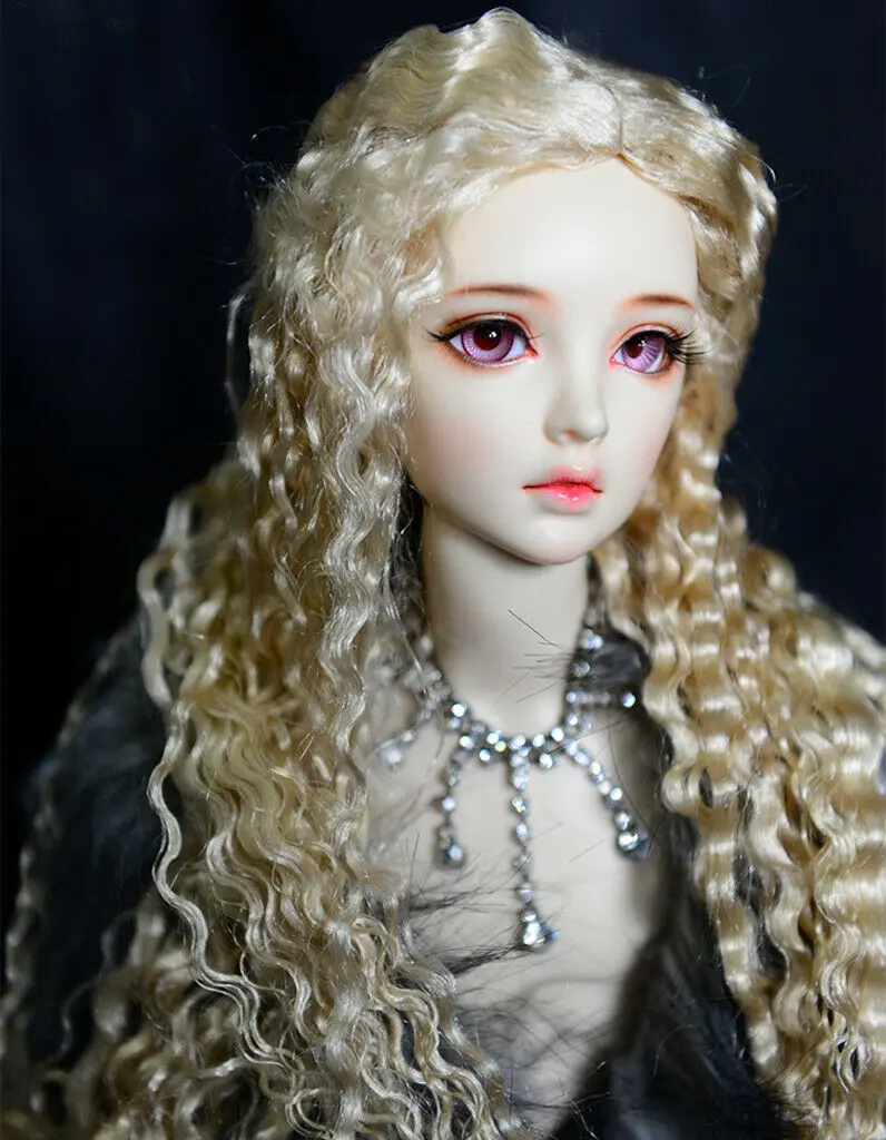 [Wamami] UU # блонд волнистый/обжимной мохеровый парик для 1/4 MSD 1/3 SD DZ AOD BJD Dollfie - купить