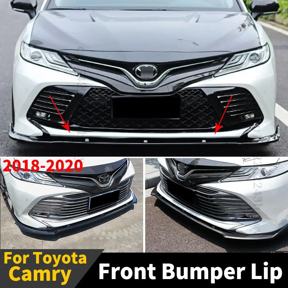 

Protector Guard Body Kit Diffuser Spoiler Deflector Exterior Part Front Bumper Lip Chin For Toyota Camry 2018 2019 2020