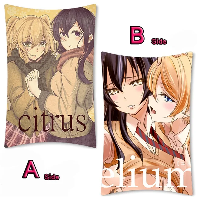 06 Аниме цитрусовые Aihara Yuzu Aihara Mei милый Dakimakura длинная подушка для объятий чехол кровать подушка Pilow крышка 2WAY 35x55 см - Цвет: 06