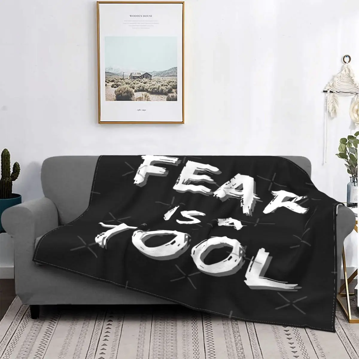 

El miedo es una herramienta, manta, colcha, cama, alfombra A cuadros, cubierta de playa, manta de pícnic