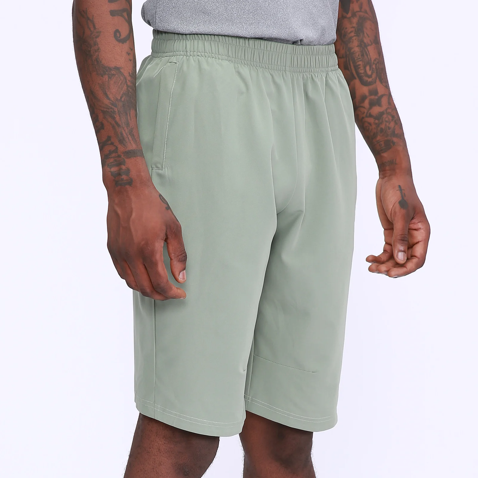 

Men Casual Gym Shorts Quick Dry Side Pockets Elastic Waist Workout Basketball Running Short Summer