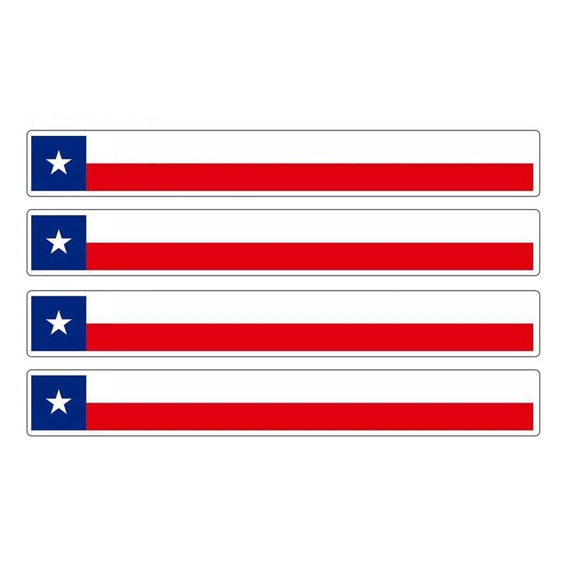 

Hot 4pcs Patriotic Stickers Flag Stripes Vinyl PVC 13cm X 1.7cm Car Motorcycle Reflective Tuning Texas USA Car Sticker