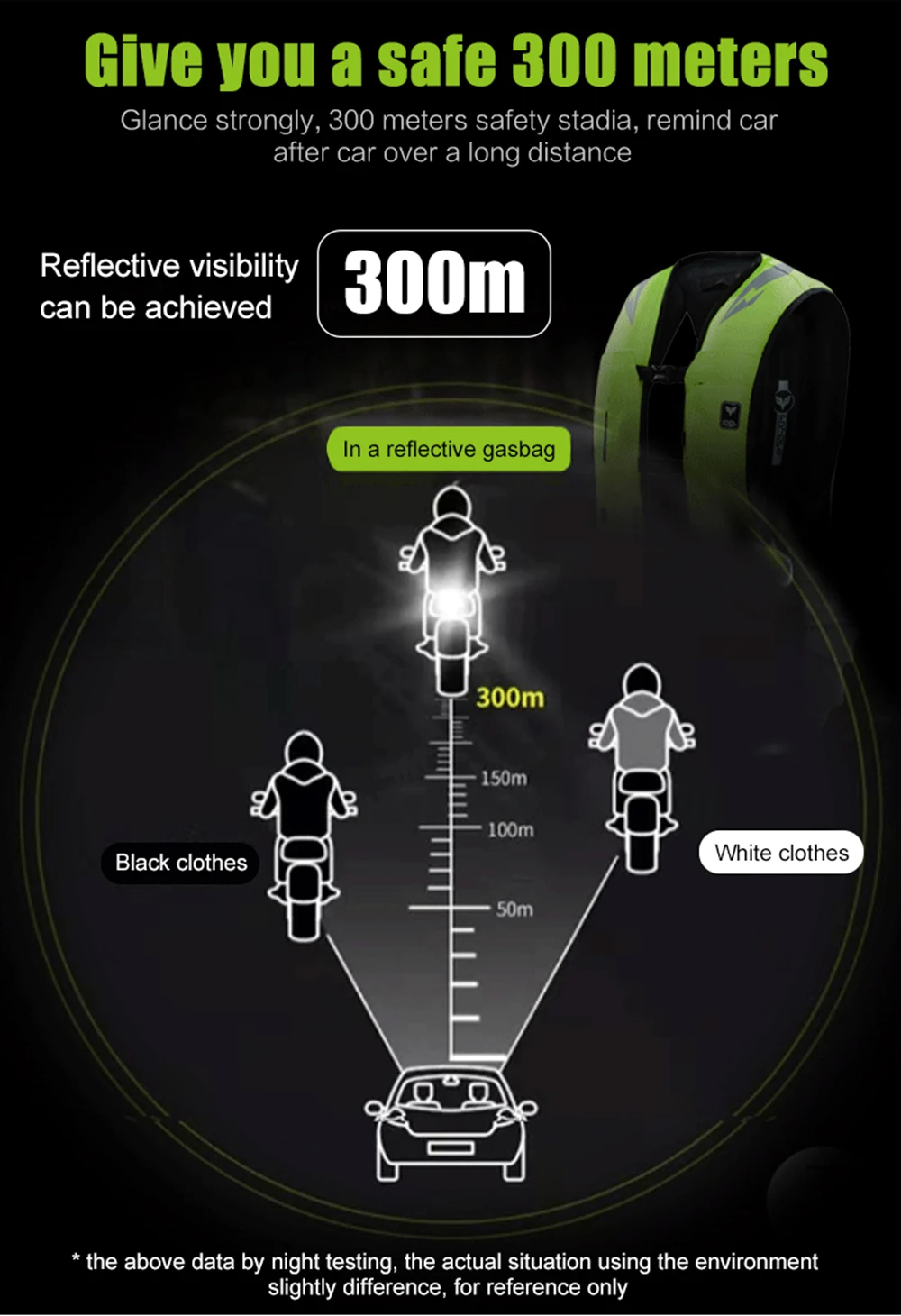 Жилет для системы безопасности мотоцикла мотоциклетная подушка светоотражающий