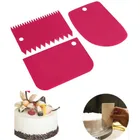 3 шт.лот, резак для теста, торта, лопатка, скребок для торта, крема, пастообразные резаки, скребок с неровными зубцами