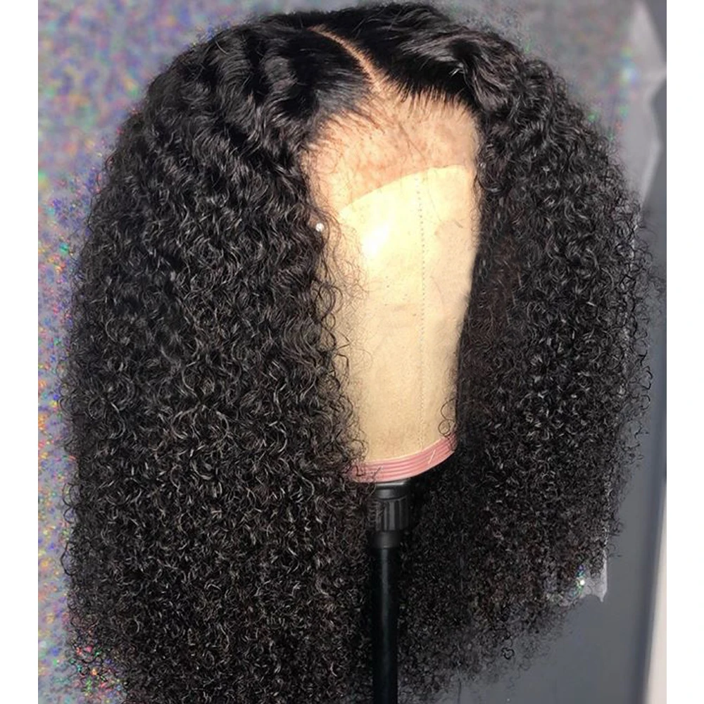 Glueless полный парик шнурка курчавые вьющиеся волосы 250% плотность полный кружевной человеческих волос предварительно сорвал парик шнурка отбеленные узлы длинные парики