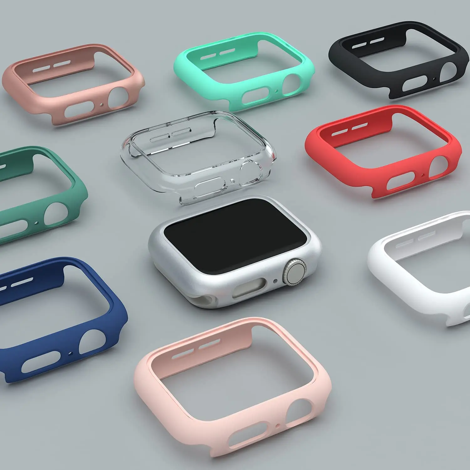 Матовый чехол для Apple Watch 38 мм 42 40 44 жесткий бампер из поликарбоната защитная рамка