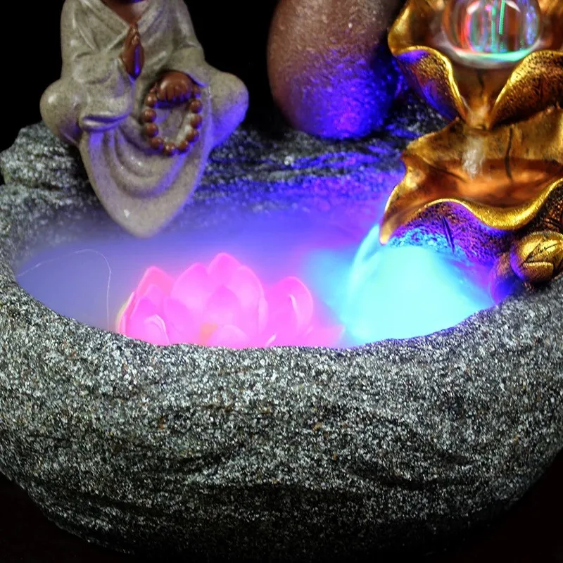 Альпинарий фонтан изделия фэн шуй гостиная комнатный увлажнитель маленький