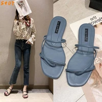 womens slippers summer fashion cross woven sandals and slippers womens flat bottomed beach shoes womens sandals outside