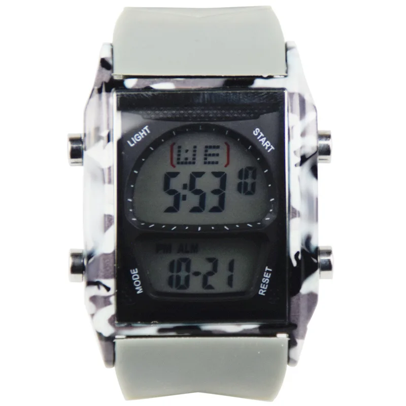 Модные водонепроницаемые мужские наручные часы 50 м светодиодный спортивные
