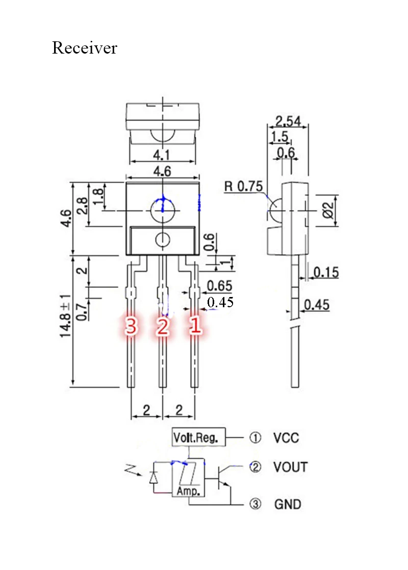 5 в постоянного тока Фоточувствительный датчик фокусировка расстояние