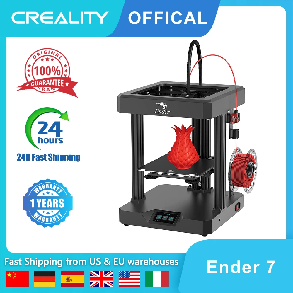 Creality Ender 7 официальный высокоскоростной 3D принтер с двумя вентиляторами