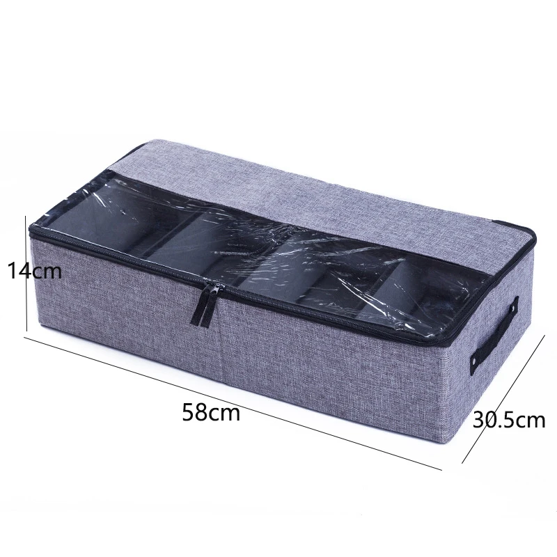 

Cotton Linen Under Bed Storage Box Folding Clothes Organizer for Shoe Underwear Sundries Storage Bag Space saving Organizer