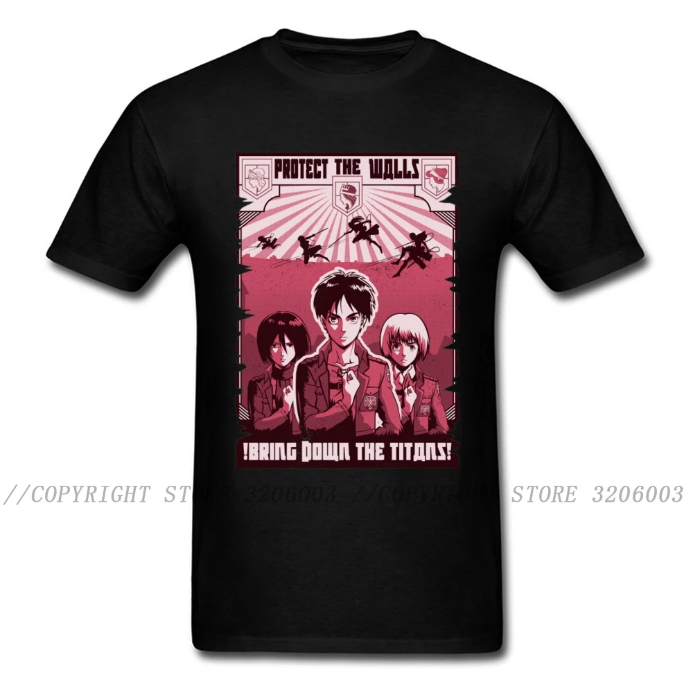 Survey Corps T Shirt Men Anime Manga T-shirt Attack On Titan Tshirt Ackerman Captain Print Tops & Tees Vintage Logo Clothes