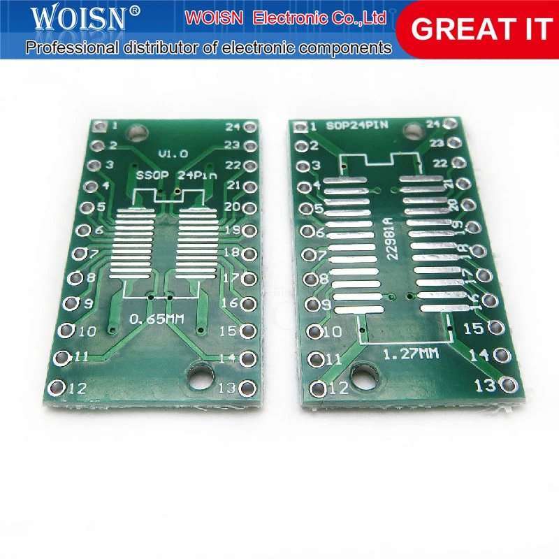 5 шт./лот SOP24 SSOP24 TSSOP24 к din24 PCB Pinboard SMD to DIP 0 65 мм/1 27 мм до 2 54 Pin Шаг печатной платы