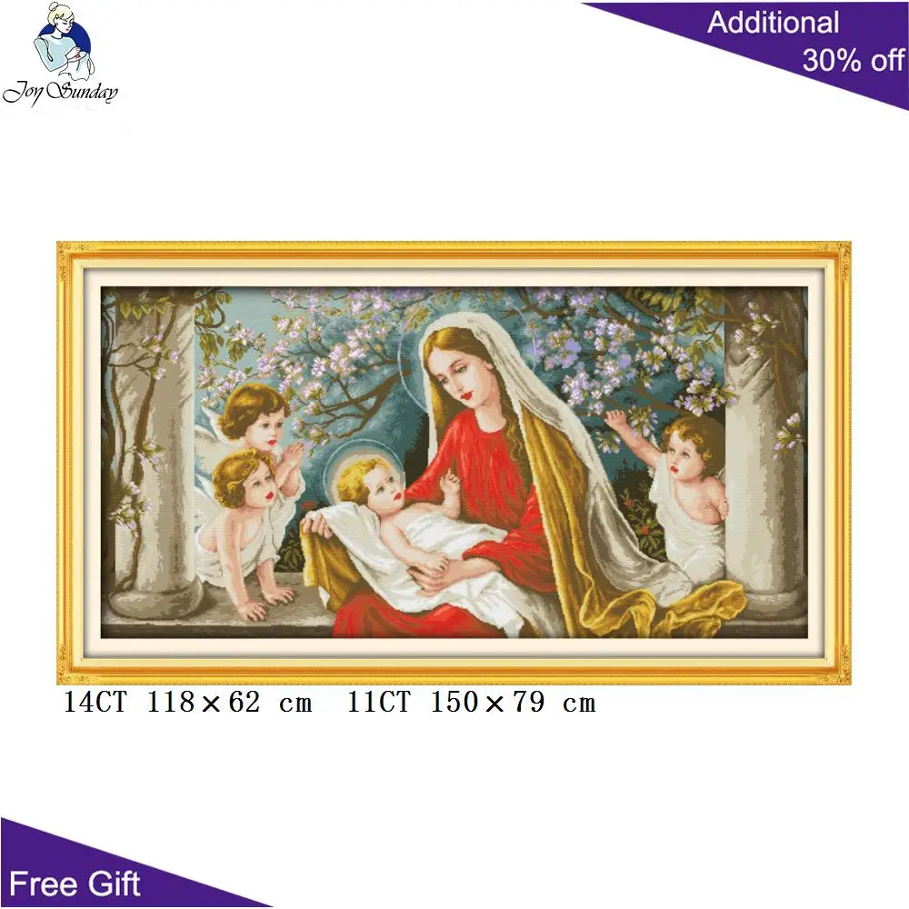 Joy Sunday Christian Home Decor R818 (11) R819 (12) R820 (13) 14CT 11CT счетные и штампованные наборы крестиков