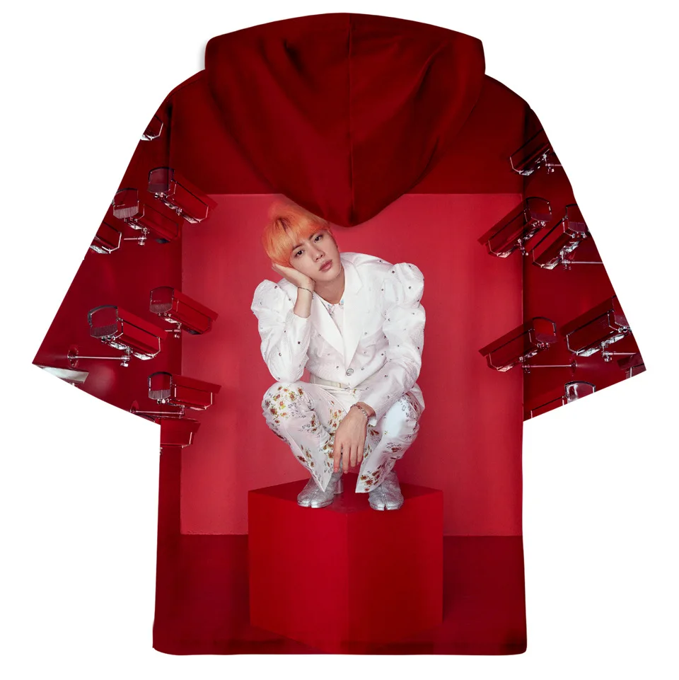 

Korean Fashion Harajuku 3D Kpop Hoodie Shirts Men/women Short Sleeve Loose Streetwear Hoodies Tops Pullovers K-pop Clothes Drops