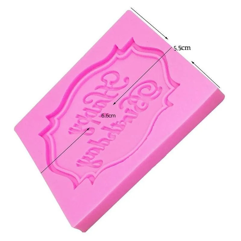 

Silicone Cake Mold Happy Birthday Shape Cake Decorating Mold Fondant And Mold Cake Jelly Tools Non-stick Sugarcraft Candy X3A4