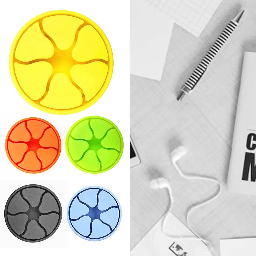 Складная Силиконовая коробка для хранения кабеля наушников держатель шнура