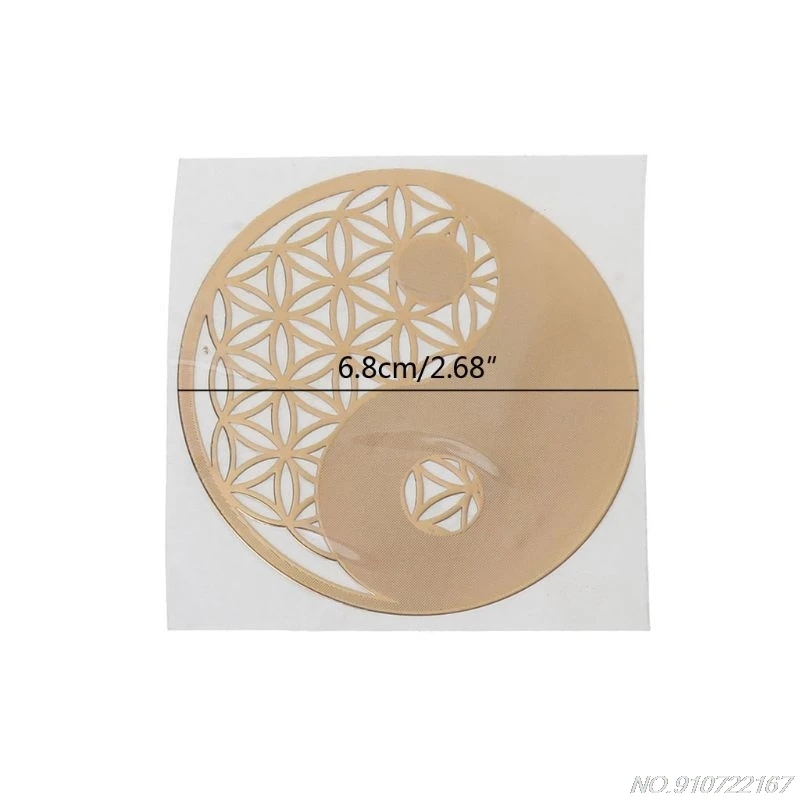 10Pcs 6.8cm 7 Chakra Copper Energy Tower Orgonite Sticker Flower Life Tree Pyramid Epoxy Resin Material Making D07 20 Dropship - купить по