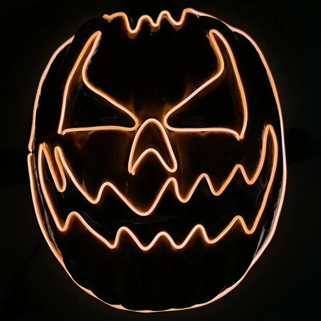 Хэллоуин Тыква светодиодный маска очистка маски выбор тушь для ресниц костюм DJ