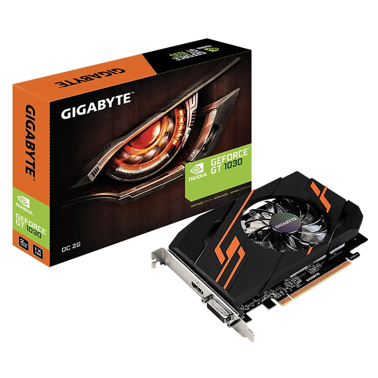 

GIGABYTE NVIDIA GT 1030 OC 2G Integrated with 2GB GDDR5 64bit Memory Graphics Card (GV-N1030OC-2GI)