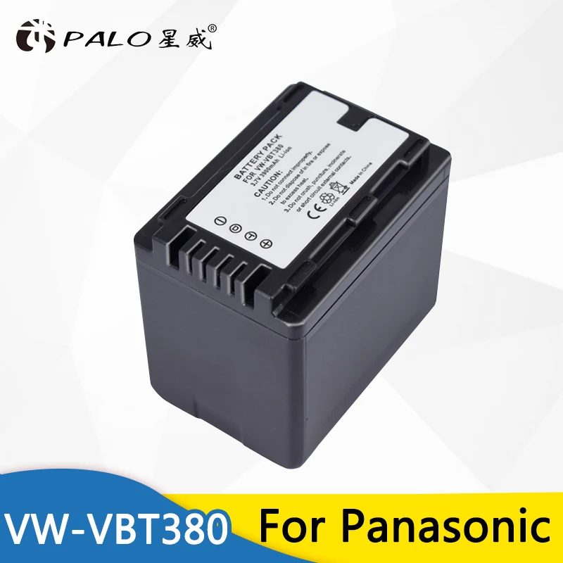 Palo 1 шт. 3900 мА/ч, VW-VBT380 VBT380 VW-VBT190 VBT190 Батарея для цифрового фотоаппарата Panasonic HC-V110 HC-V130 HC-V160 HC-V180 HC-V201 HC-V250 HC-V260