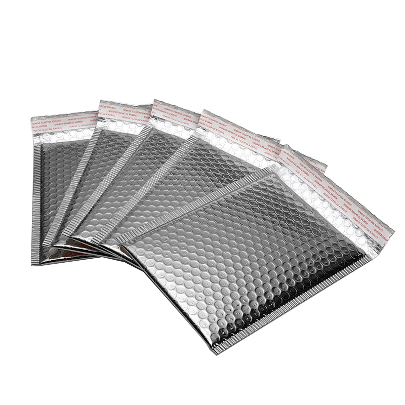 

50pcs Packaging Shipping Bubble Mailers Padded Envelopes Lined Poly Mailer Self Seal Silver Gift Bag Bubble Mailing Envelope Bag