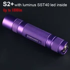 Фиолетовый конвой S2 + фонарь со светодиодной подсветкой SST40 Linterna 1800lm фонарик Фонарь 18650 Кемпинг Рыбалка рабочий светильник велосипедная латарка