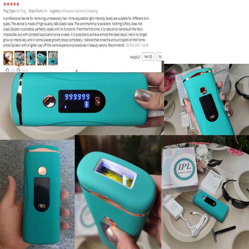 

Hot 999999 Flash Permanent IPL Laser Epilator Professional Painless Hair Remover Machine For Women Bikini Body Photoepilator