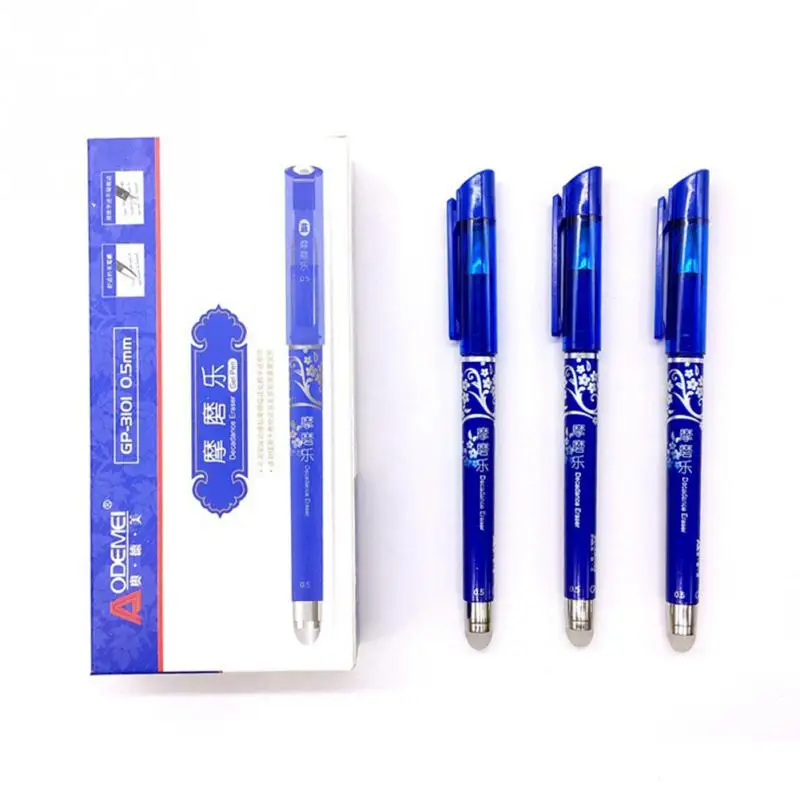 12 шт. синие чернила стираемая ручка Канцелярия для учеников пишущая