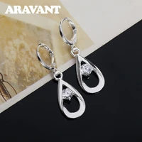 925 silver water drop dangle earrings for women fashion jewerly