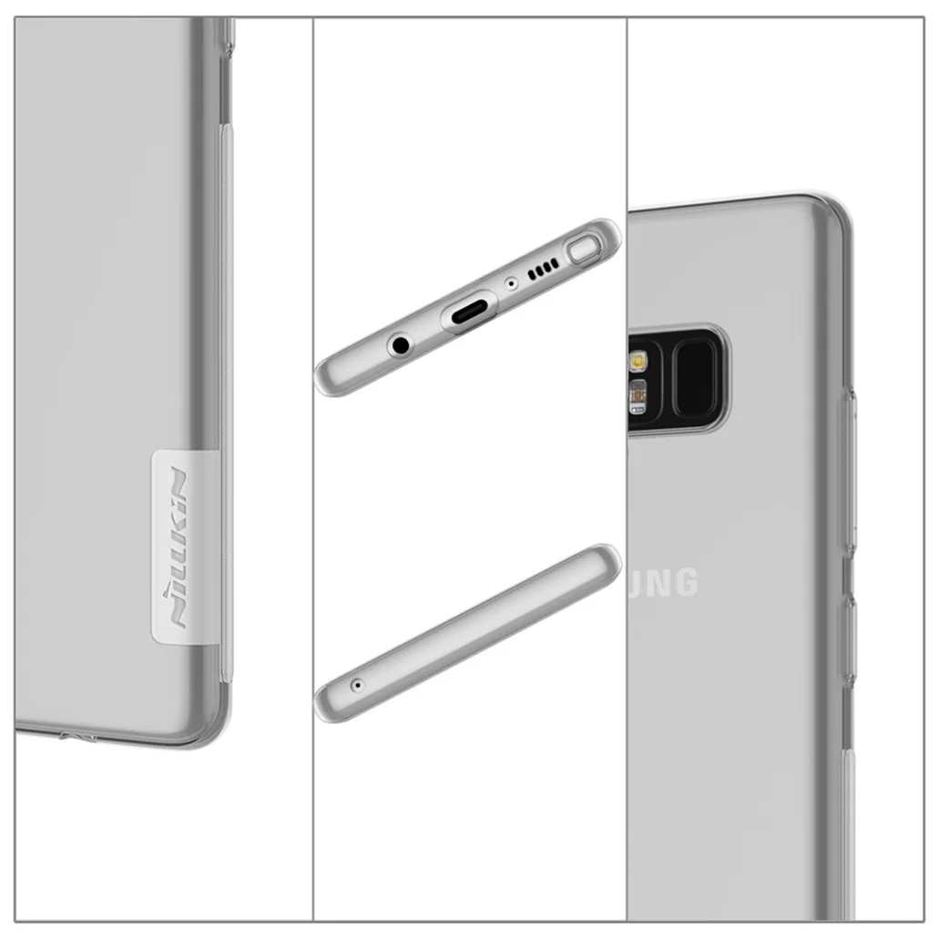 Для samsung Galaxy Note 8 чехол Nillkin натуральный прозрачный мягкий кремний ТПУ защитный чехол для samsung Note8 задняя крышка