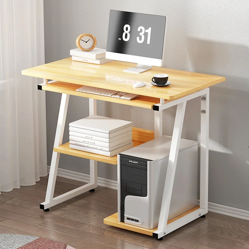 

Computer Desk Desktop Home Desk Simple Font Desk Bedroom Simple Desk with Bookshelf Adjustable Desk Set Children Self-contained