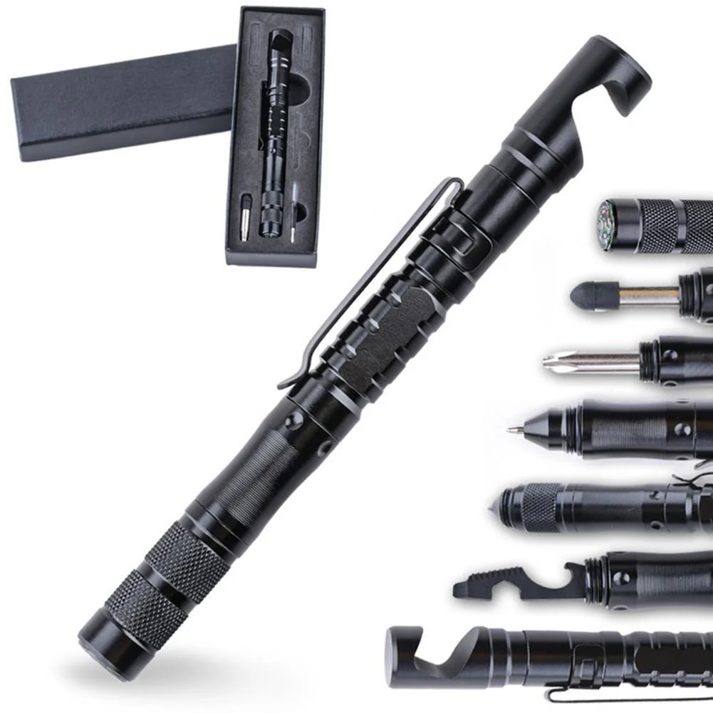 

Multifunctional Tactical Pen Mobile Phone Holder Tactical Tool Pen Screen Pen Self-Defense With Outdoor Survival Comp U7C3