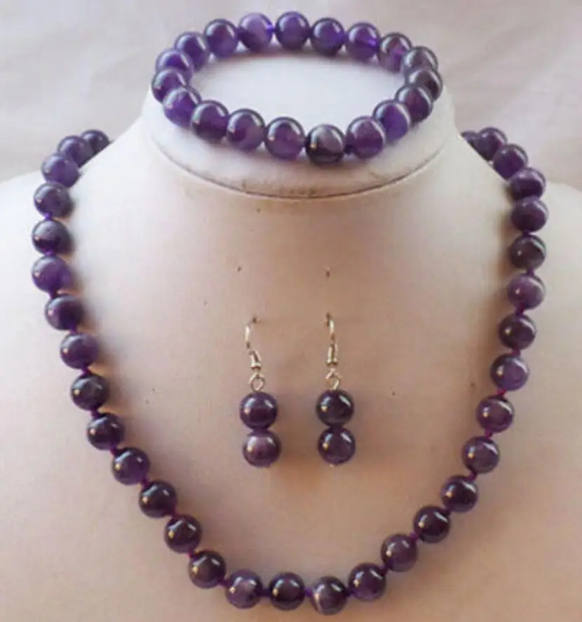 Бесплатная доставка Очаровательные 10 мм русиканские Аметистовые бусины